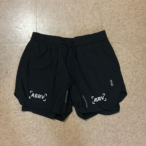 ASRV Black Men’s 5” Liner Shorts